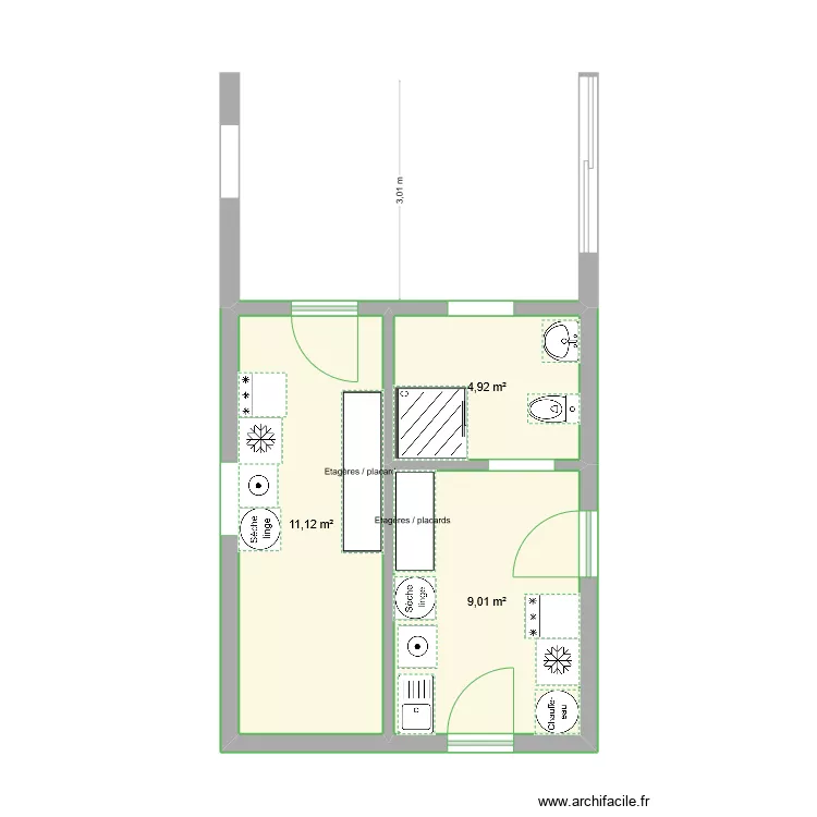 Buanderie. Plan de Buanderie. Plan de