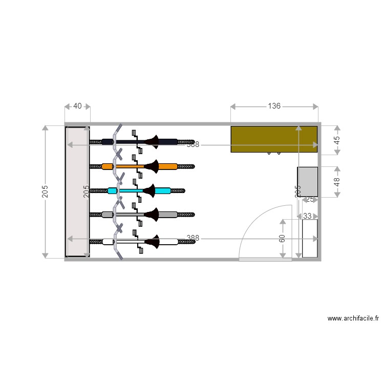 Garage à vélos. Plan de 0 pièce et 0 m2