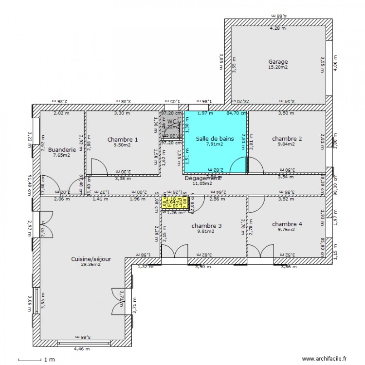 logement ouvrier. Plan de 0 pièce et 0 m2