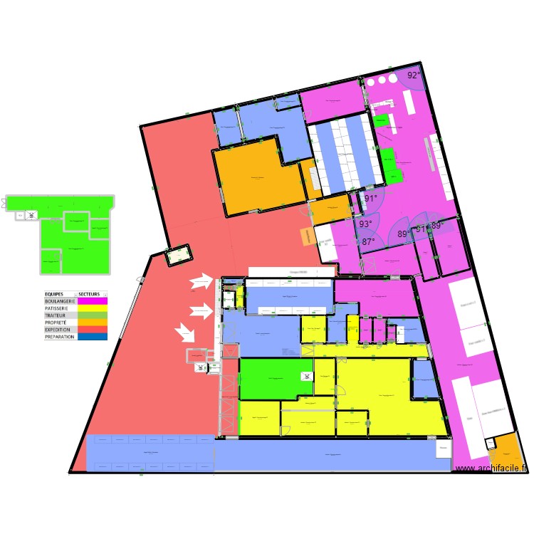 modif boulangerie . Plan de 0 pièce et 0 m2