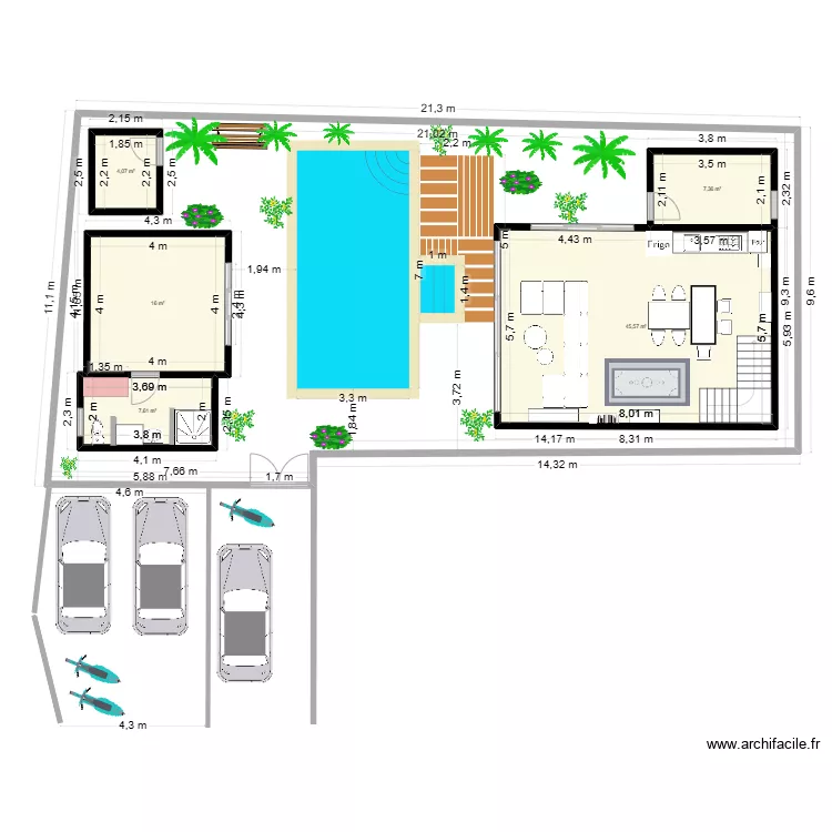 Villa 2-Lantai1GK1. Plan de 