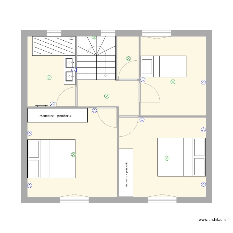 maison étage. Plan de 0 pièce et 0 m2