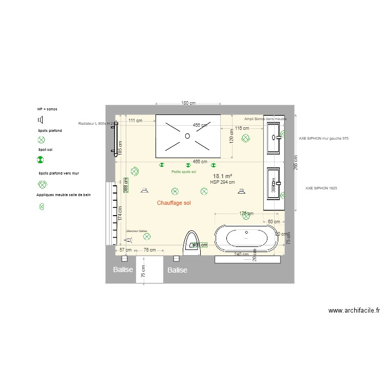 Salle de Bain Mélanie Version 1 DEFINITIF 13 11 20. Plan de 0 pièce et 0 m2