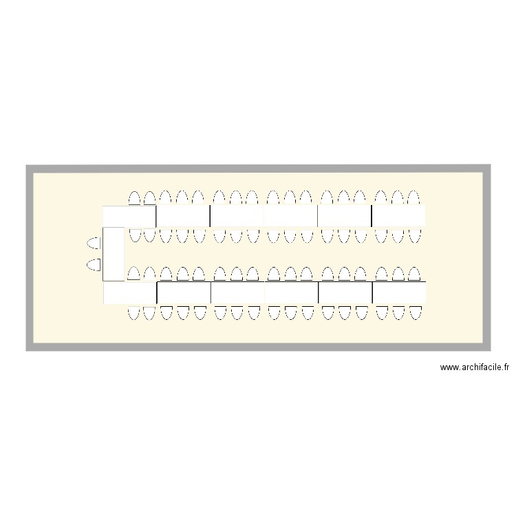 TRIZAY Refectoire 2x6 tables. Plan de 0 pièce et 0 m2