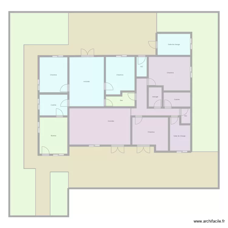 saline  1 et 2 pour evac. Plan de 