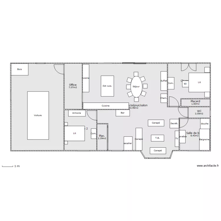 RC, maison d'Auberville. Plan de 