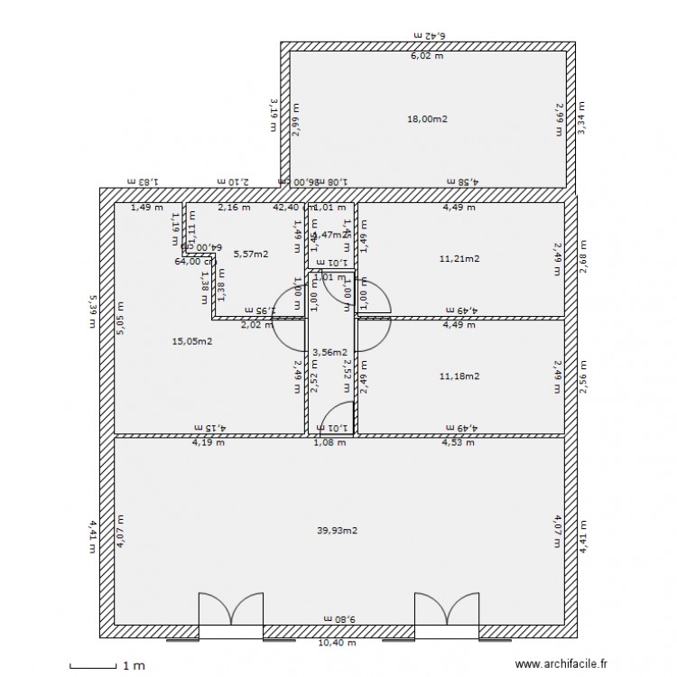 maison faite par sandrine. Plan de 0 pièce et 0 m2