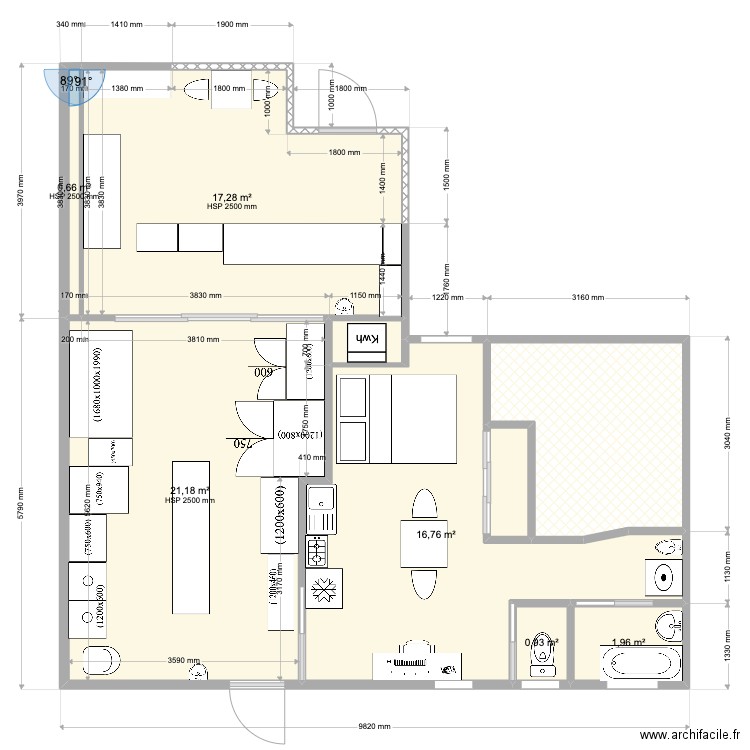 Projet patisserie. Plan de 0 pièce et 0 m2
