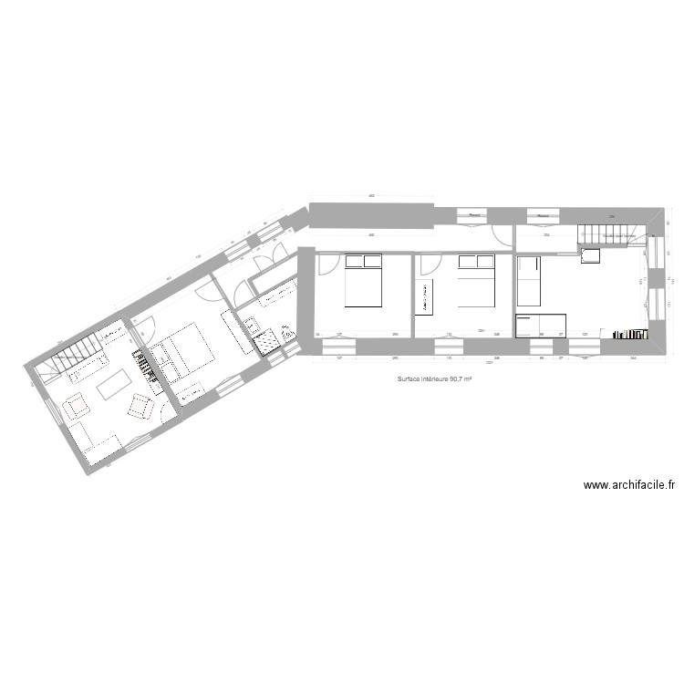 N+1 modif chambre enfants. Plan de 0 pièce et 0 m2