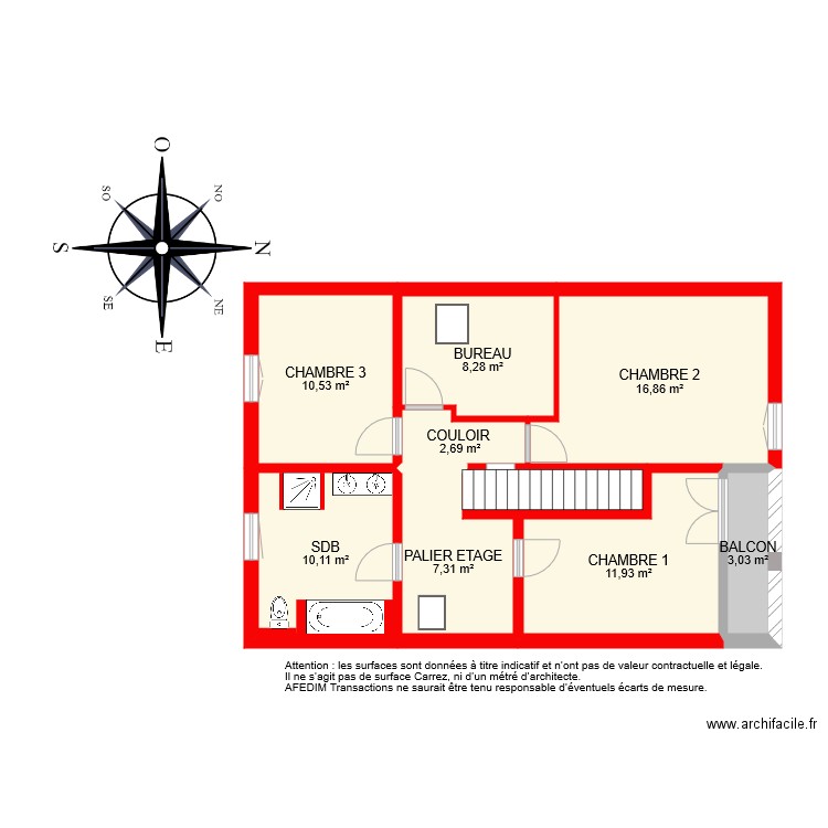 BI 6649 ETAGE . Plan de 0 pièce et 0 m2