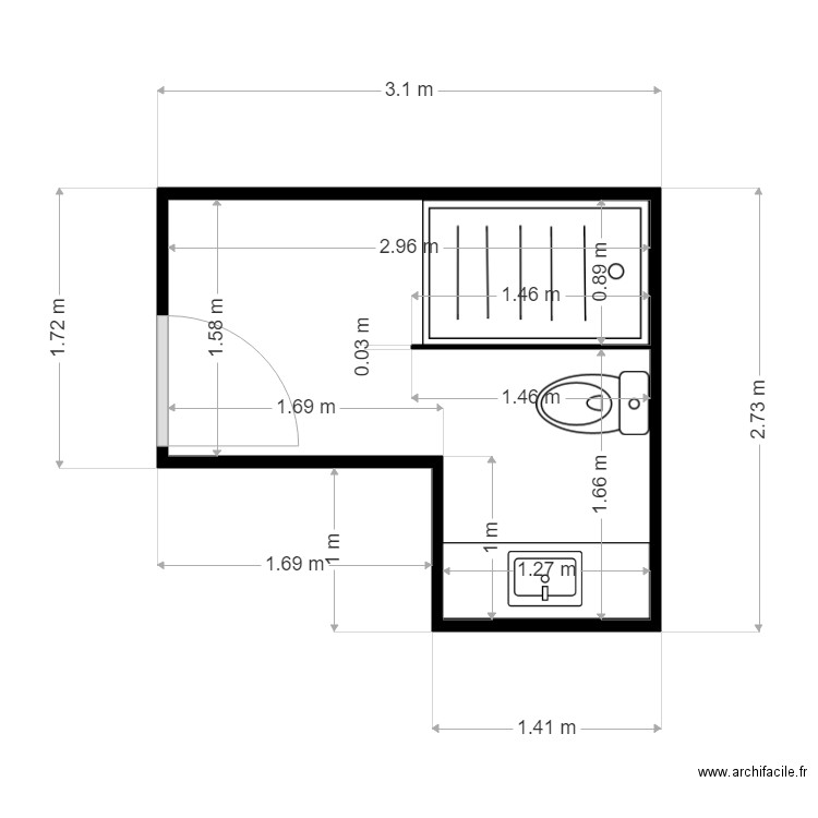 MICHEL VILLAZ SDB ETAGE. Plan de 0 pièce et 0 m2