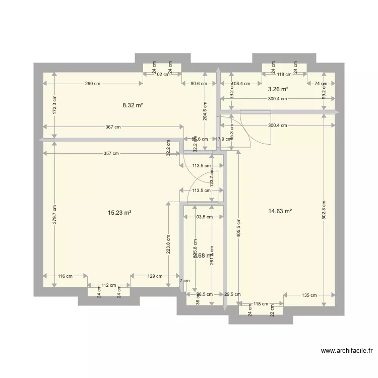 DALU R1 option studios. Plan de 
