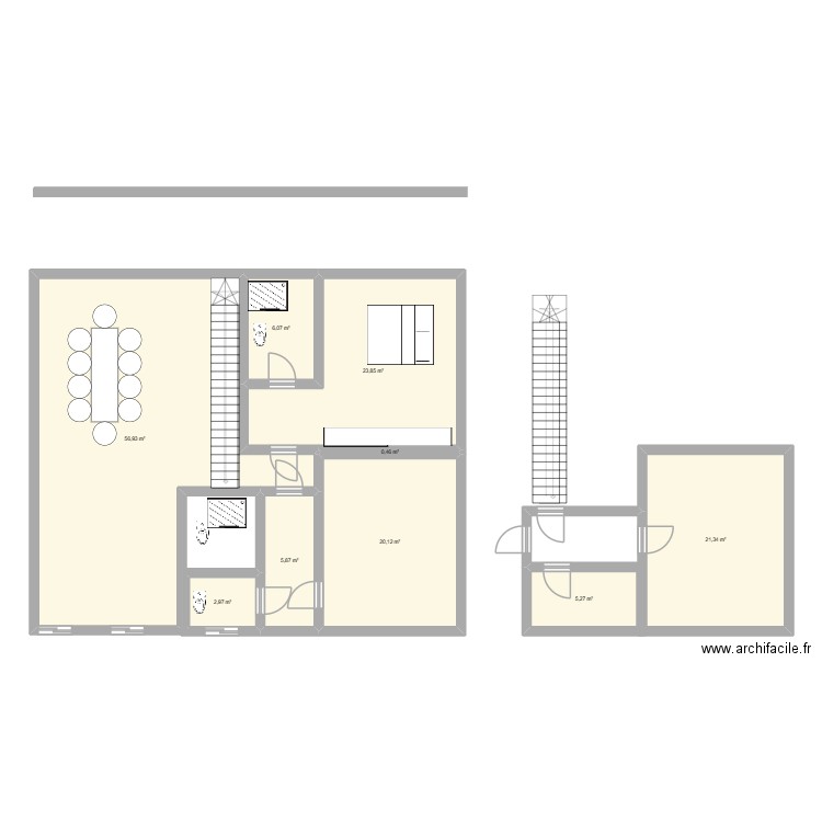 SAUFI2. Plan de 9 pièces et 143 m2