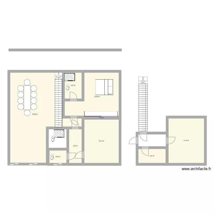 SAUFI2. Plan de 9 pièces et 143 m²