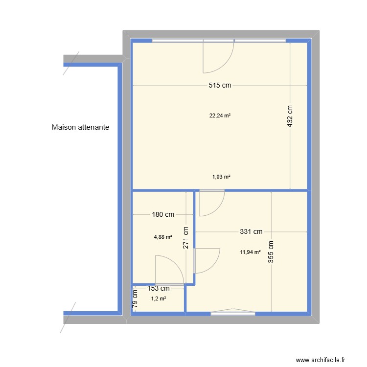 Surface meublé. Plan de 0 pièce et 0 m2