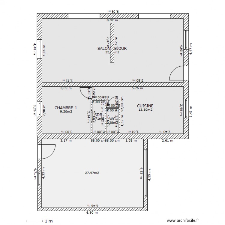 Plan pour Adrian. Plan de 0 pièce et 0 m2