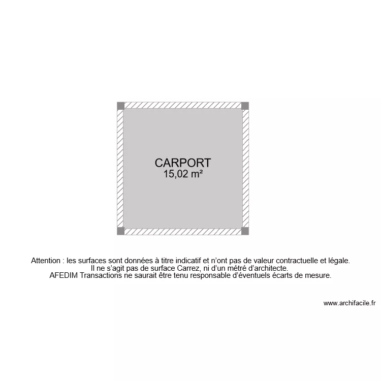 BI 6860 CARPORT. Plan de 
