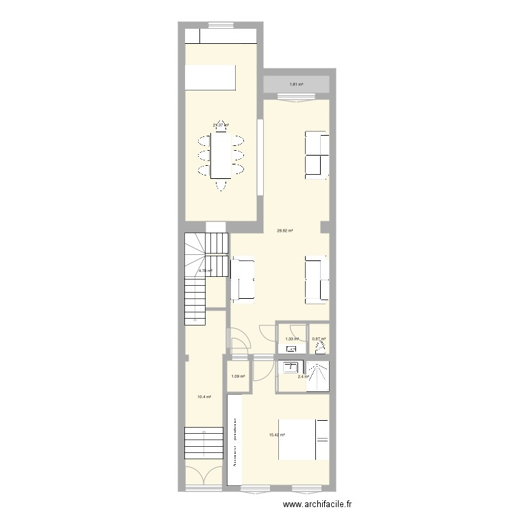 Tabellion Bel étage version 1. Plan de 0 pièce et 0 m2