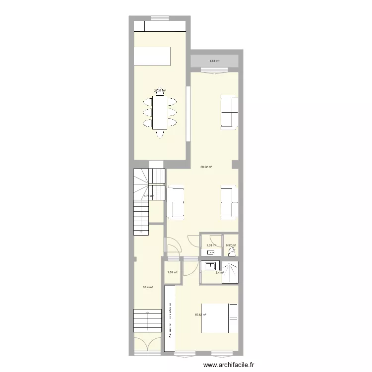 Tabellion Bel &eacute;tage version 1. Plan de 0 pièce et 0 m2