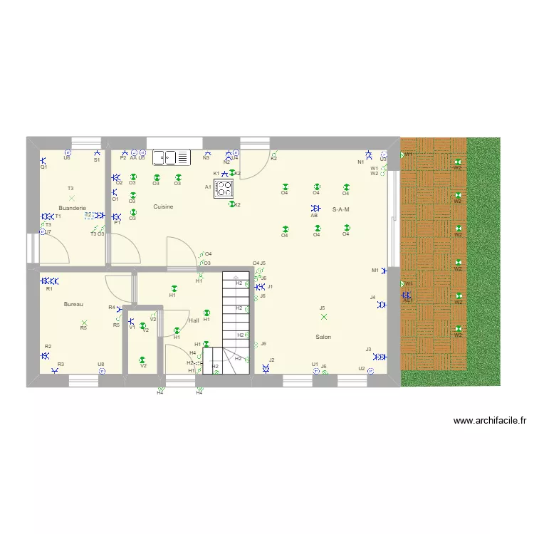 OLIVIER RDC. Plan de 