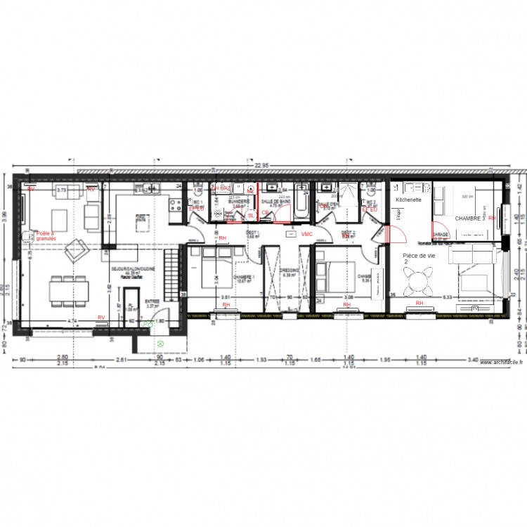 Plan actualisé. Plan de 0 pièce et 0 m2