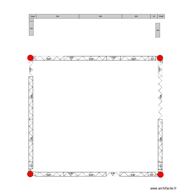 Truss tables. Plan de 