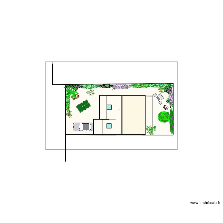 jardin. Plan de 0 pièce et 0 m2