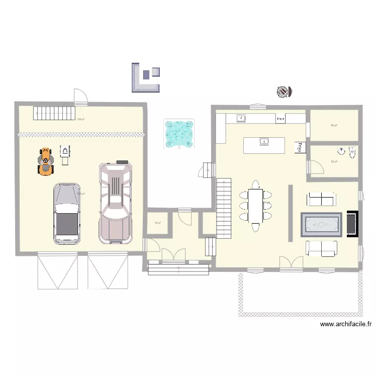 Maison 3. Plan de 