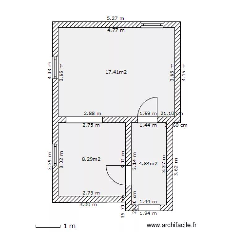 1 place boucicaut, 1er etage. Plan de 