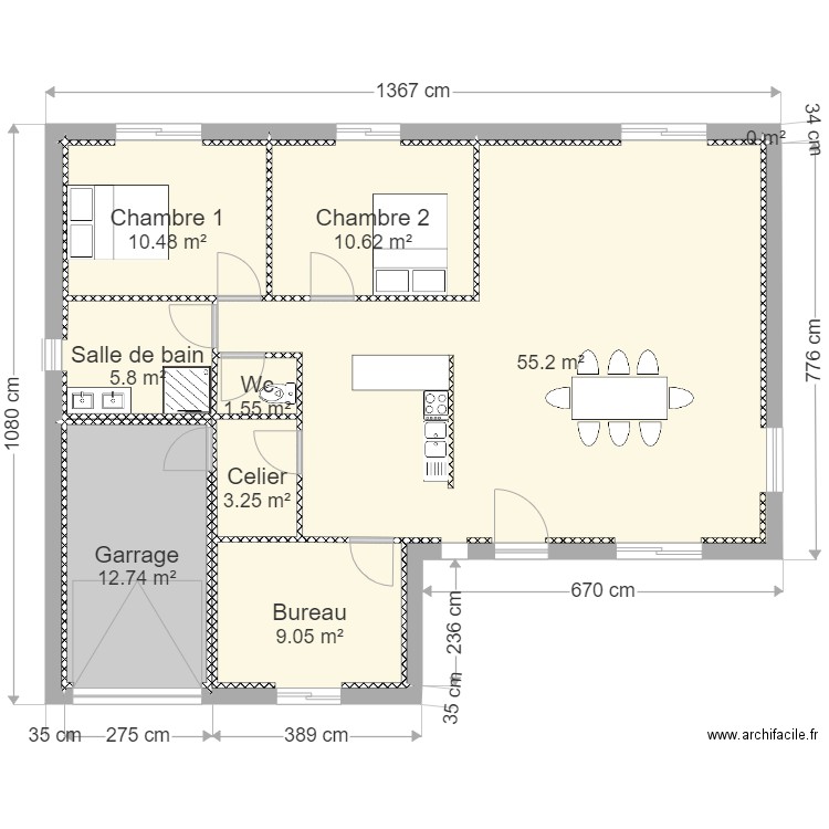 Plan sol Pappy Manou. Plan de 0 pièce et 0 m2