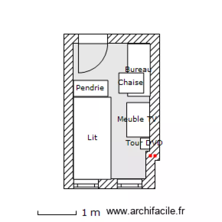 Chambre R&eacute;sidence Ahuntsic. Plan de 