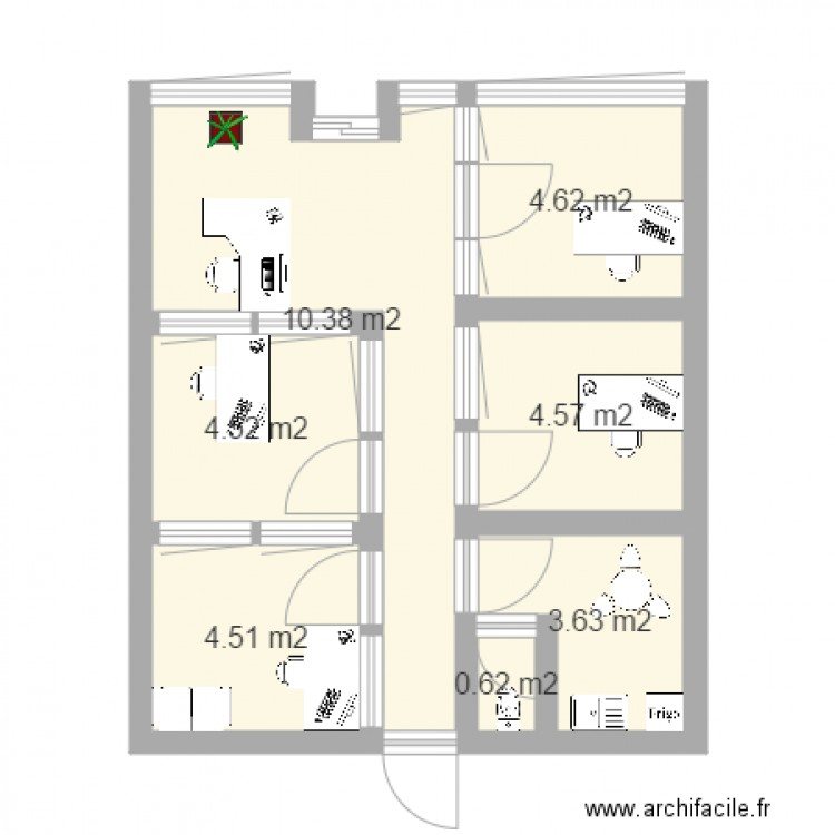 plan romane. Plan de 0 pièce et 0 m2