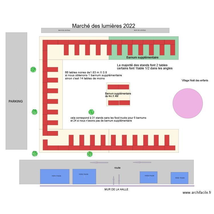 Barnum Marché de Noël 2022. Plan de 0 pièce et 0 m2