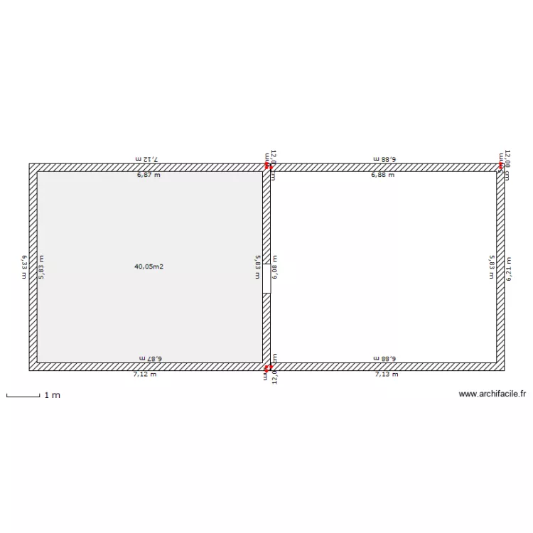 1er &eacute;tage. Plan de 