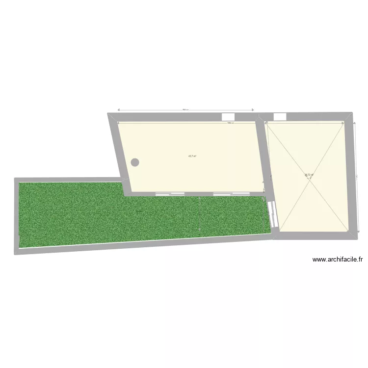 grange monnaie modif agrandissement base. Plan de 