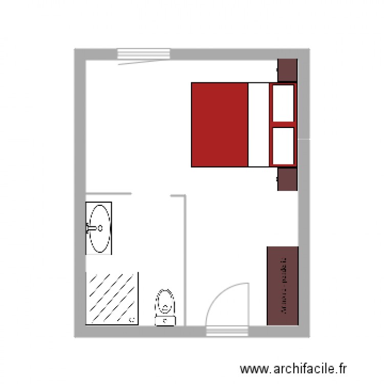 1 chambre. Plan de 0 pièce et 0 m2