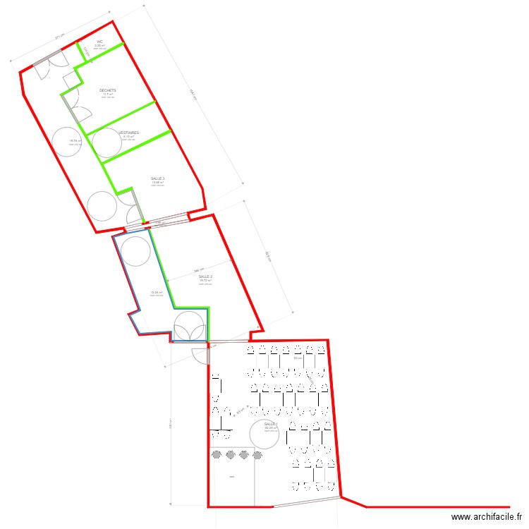 CLERMONT COQUE SALLE 2. Plan de 9 pièces et 138 m2