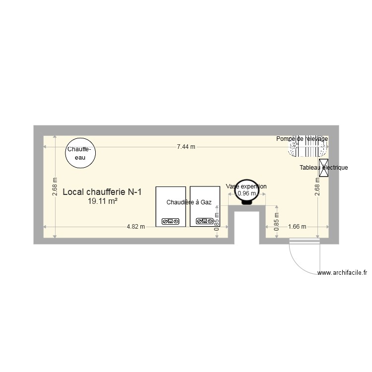 Q2 SUCY Local Chaufferie Plan Avant Travaux. Plan de 0 pièce et 0 m2