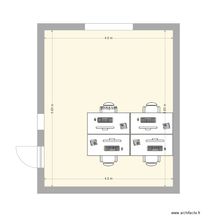 Bureau Anthony. Plan de 0 pièce et 0 m2