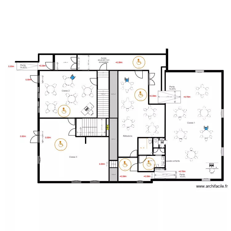 Ecole Graine Arc en Siele - RDC Accessibilit&eacute;. Plan de 