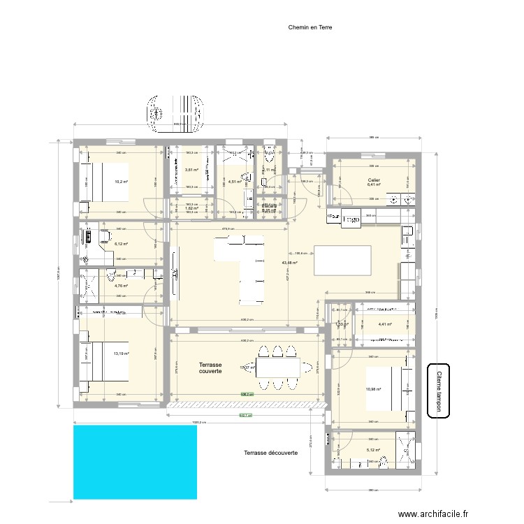 PLOMBERIE DUPUIS. Plan de 16 pièces et 136 m2