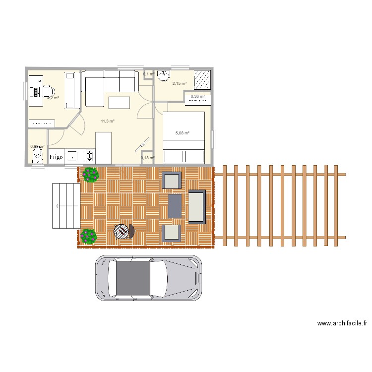 mobil home1. Plan de 0 pièce et 0 m2