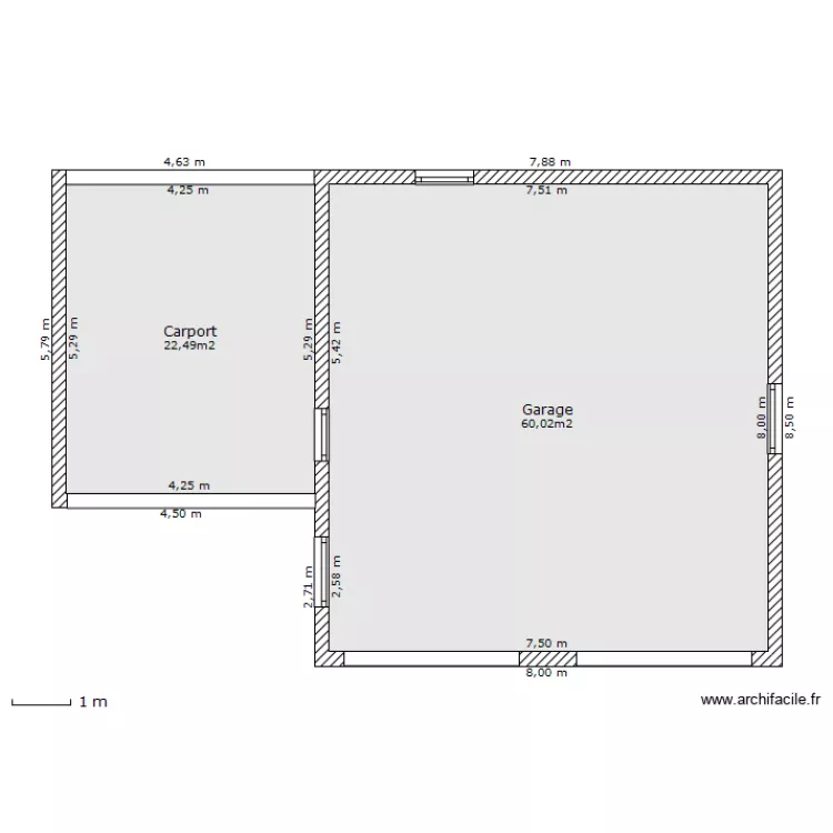 garage   carport porsguen. Plan de 