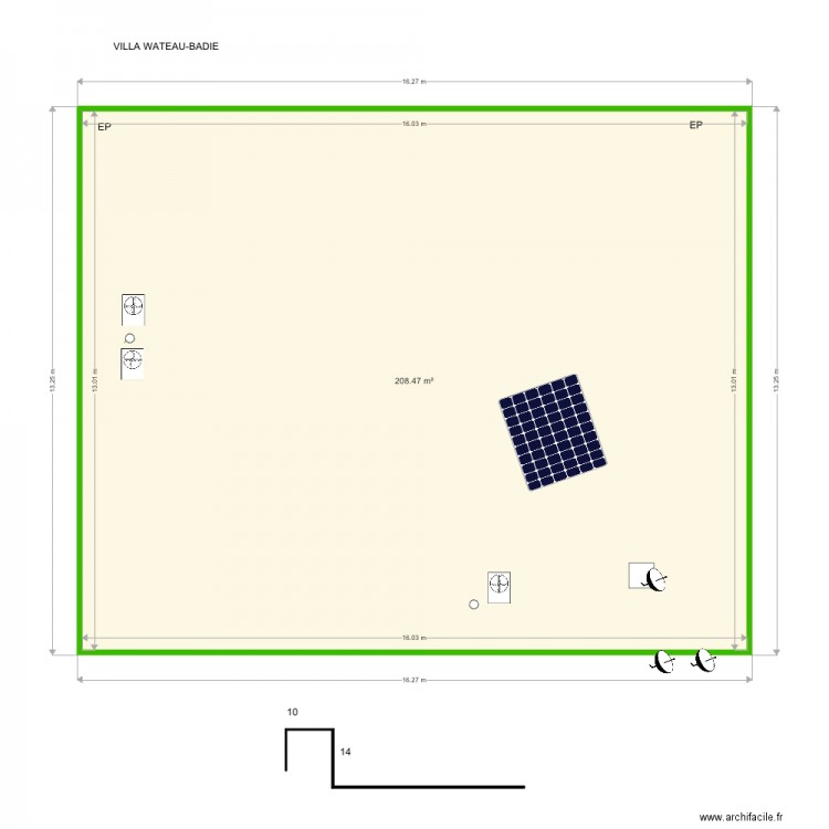 VILLA WATEAU BADIE. Plan de 0 pièce et 0 m2