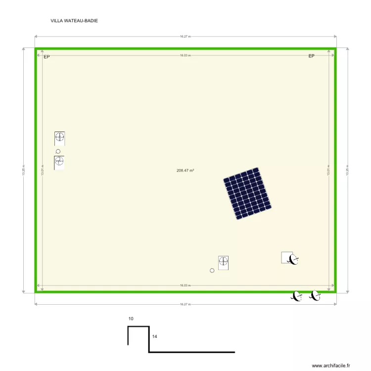 VILLA WATEAU BADIE. Plan de VILLA WATEAU BADIE. Plan de