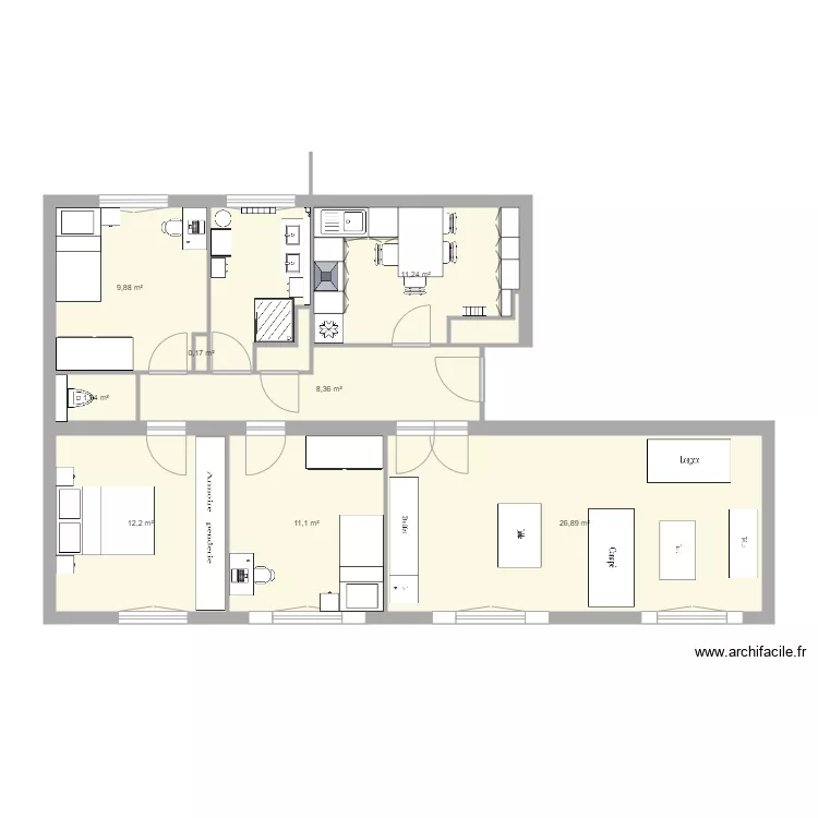 Appartemement. Plan de 