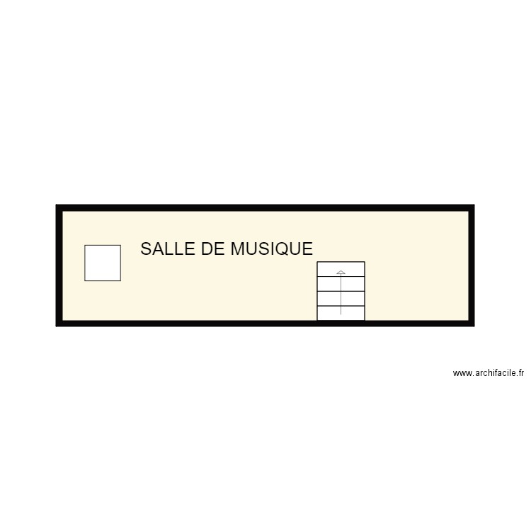 LANDREAU SALLE DE MUSIQUE. Plan de 1 pièce et 13 m2