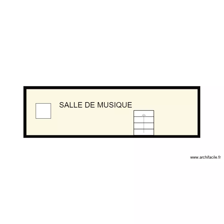 LANDREAU SALLE DE MUSIQUE. Plan de 