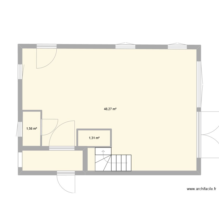 rez metabief. Plan de 3 pièces et 55 m2