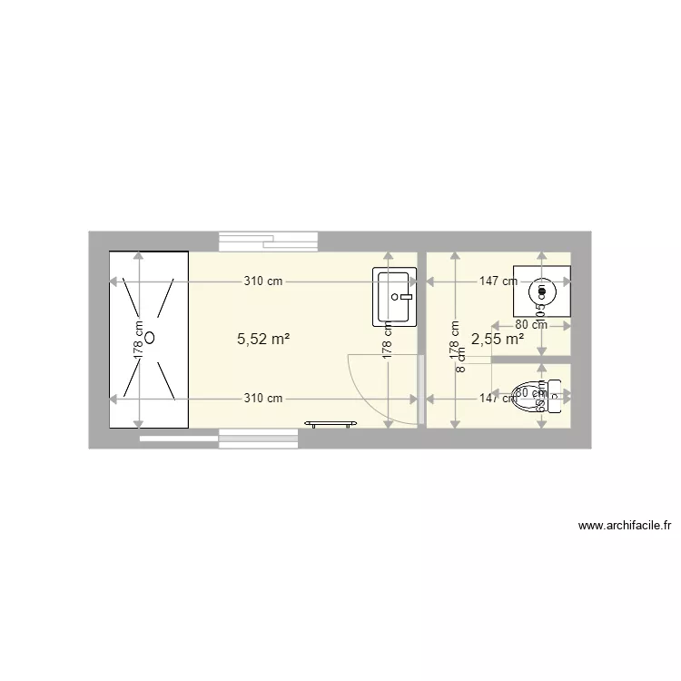salle de bain. Plan de salle de bain. Plan de